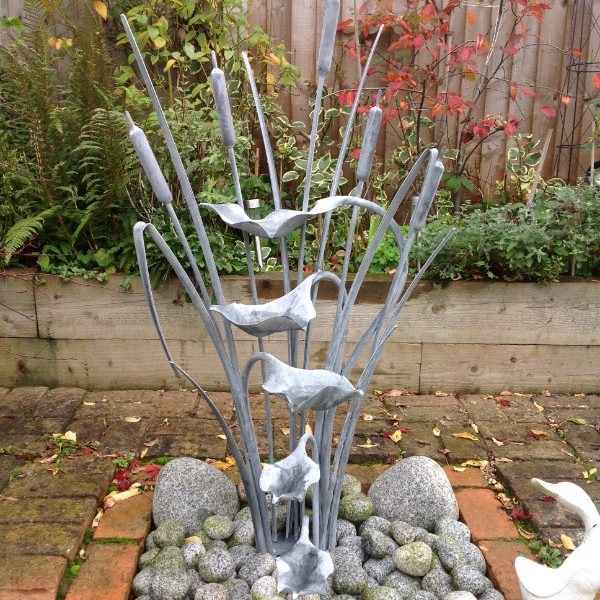 5 Tier Small Leaf Water Sculpture by Ian Gill Sculpture