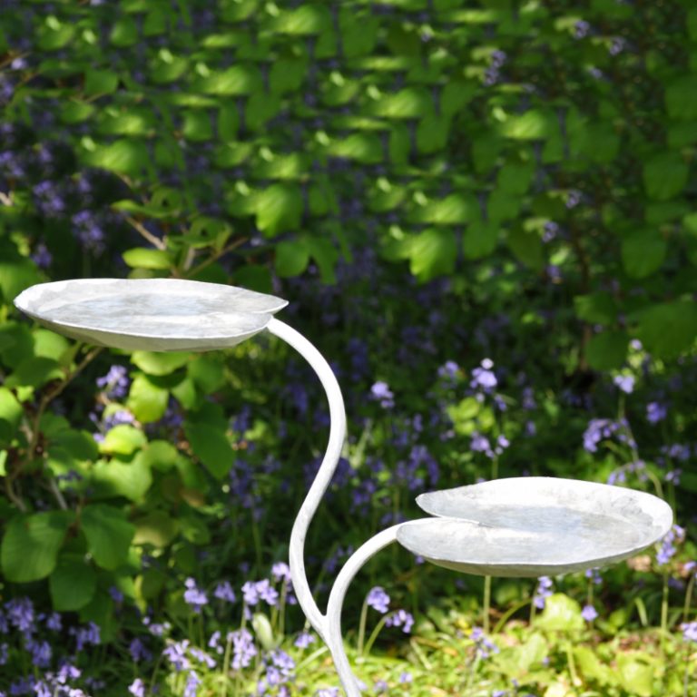 Double Lily Pad Bird Bath Ian Gill Sculpture Artist Blacksmith