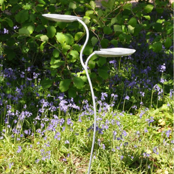 Double Lily Pad Bird Bath by Ian Gill Sculpture