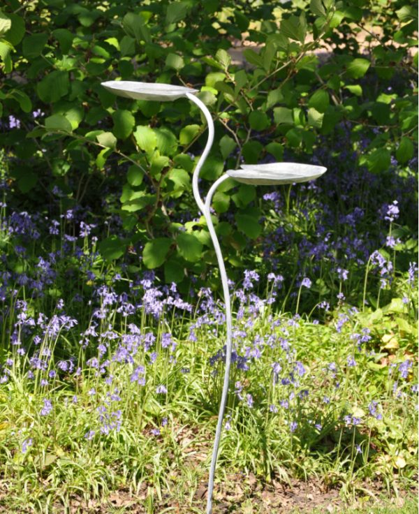 Double Lily Pad Bird Bath by Ian Gill Sculpture