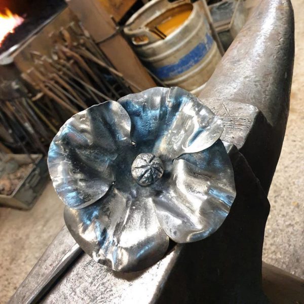 Forged Poppy by Ian Gill Sculpture