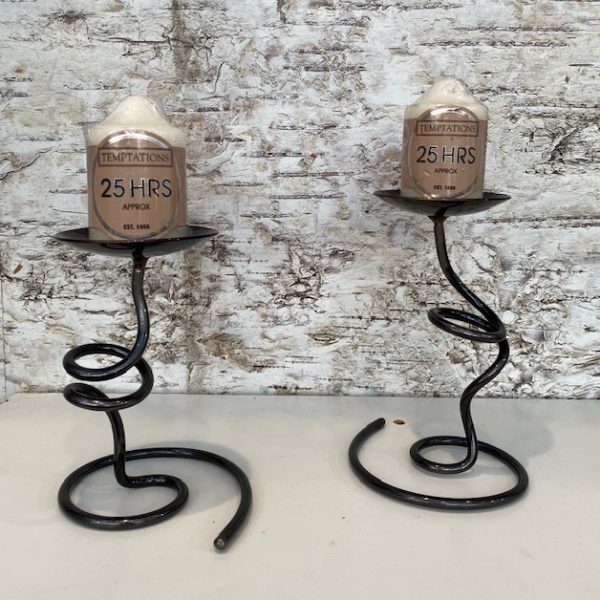 Small Single Twist Candlestick by Ian Gill Sculpture