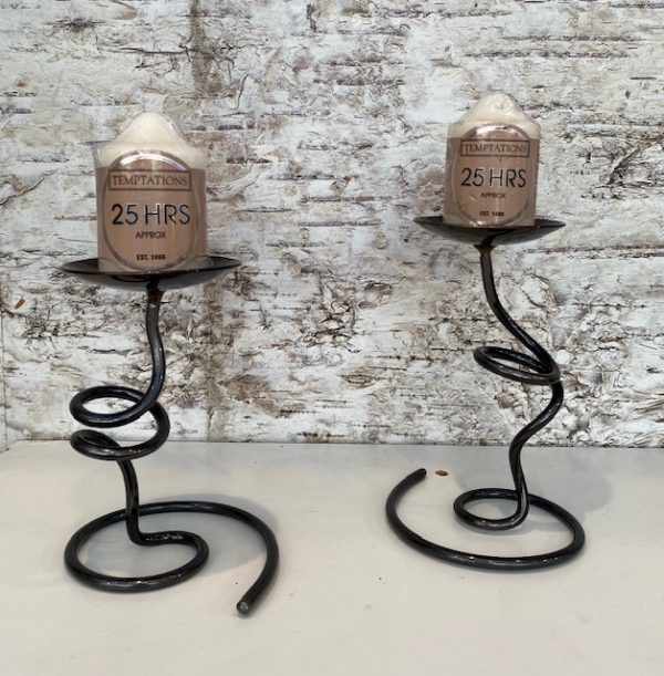 Small Single Twist Candlestick by Ian Gill Sculpture