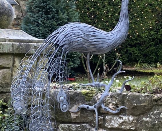 Peacock Sculpture